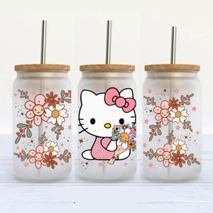 Transferencias de Vidrio Libbey con Diseño 3D al por Mayor, 16oz 24oz UV para Impresiones de Vinilo para Envolver Tazas DTF - Product Image 1