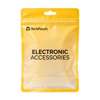 Emballage personnalisé imprimé pour accessoires de téléphonie mobile, câble de données USB, sac en plastique à fermeture éclair avec fenêtre et trou