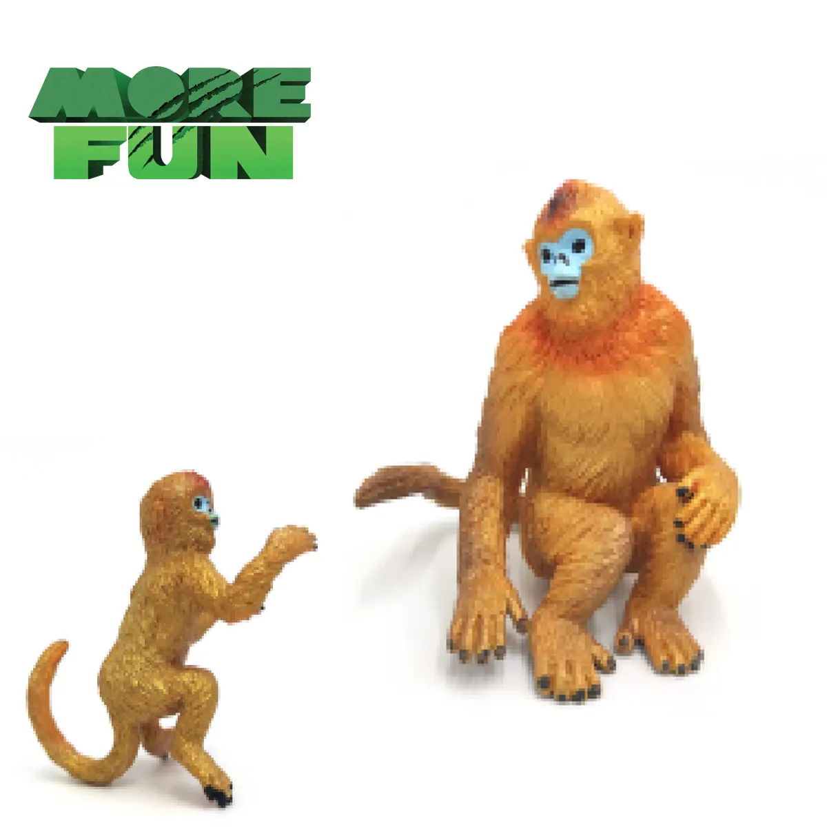 ممتازة صنعة PVC ألعاب حيوانات واقعية أورانغ Utan تمثال صديقة للبيئة الذهبي ألعاب القرود