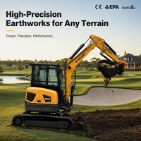 Pengiriman Gratis KAISAN Excav Mini 3.5 Ton 1.2T Excavator Mini Crawler Hidrolik 2.5 Ton untuk Dijual di Eropa Bersertifikat CE Alat Penggali Berat