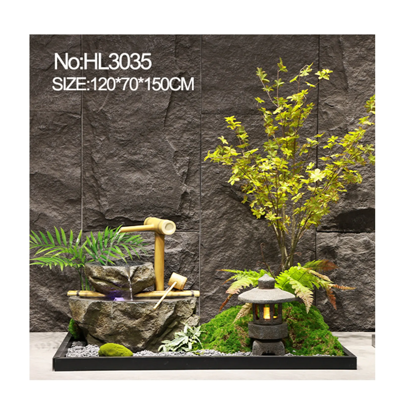 Neues Design Kunden spezifische künstliche Pflanzen Baum Home Decor Solar leuchten im chinesischen Stil Stone Tower Faux dekorative Felsen für den Garten