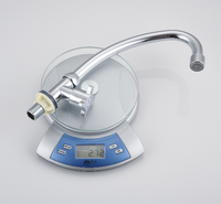 Robinet de cuisine moderne en alliage de zinc, monocommande, chromé, pivotant à 360°, à poser sur comptoir, pour eau froide