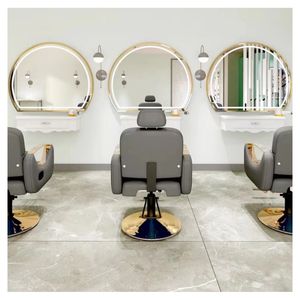 Miroir de maquillage LED moderne Prima avec grossissement 1x/5x et <span class=keywords><strong>simulation</strong></span> de lumière du jour naturelle, design double face pour salle de bain et école - Product Image 4