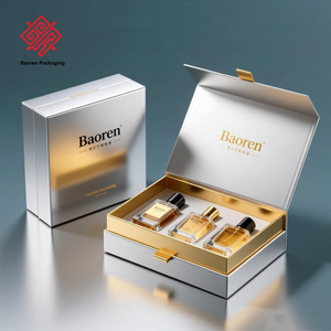 Baoren argent gris or personnalisé couleur taille forme autres boîtes en carton magnétiques cosmétiques emballage cadeaux boîtes en papier pour parfum - Product Image 6