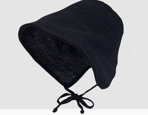 Women Vintage Bonnet With Tie Strap Foldable Straw Cap Wide Brim Sun Uv Protection Bucket <b>Hat</b> Beach Vacation Gifts - Product Image 2