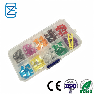 Kit d'assortiment de fusibles <span class=keywords><strong>micro</strong></span>-lame 100 pièces - 2A-35A avec extracteur de fusibles pour automobile, camion, SUV, moto - Product Image 1