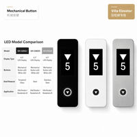 Panneau de commande mécanique pour ascenseur de villa GS02J, écran 4,3 pouces, acier inoxydable, verre trempé, panneau de commande d'ascenseur résidentiel