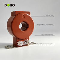 Transformador de Corriente Circular Monofásico de Una Bobina DOHO LMZJ1-0.5-30I-0.2s, Entrada de 0.5KV, Medición de Corriente de 50/60Hz