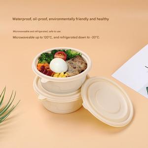 Custom Eco Friendly OEM ODM Leakproof Sturdy Eco Biodegradable Corn Starch Takeaway Lunch Bowl With Lids - Product Image 5