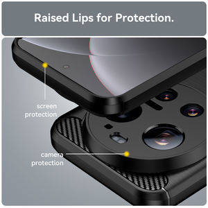 Funda para <span class=keywords><strong>Xiaomi</strong></span> 17 Ultra, Textura de Fibra de Carbono Cepillada, Antigolpes, TPU Suave, para <span class=keywords><strong>Xiaomi</strong></span> 17 Ultra - Product Image 3