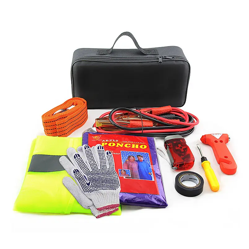 10-teiliges Set Auto-Notfall-Kit Fahrzeug-Notfall-Rettungs-Tool-Kit Kombinations-Tool-Kit Auto-Selbst fahr ausrüstung