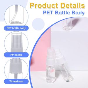 VANTUR - Botella pulverizadora portátil de plástico PET de 1 onza/30 ml, color personalizado, forma plana, impresa con serigrafía, para cosméticos, limpieza y viajes - Product Image 5