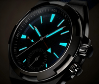 Montre mécanique de sport de luxe pour homme Miyota, étanche, cadran vert, bracelet en acier et tissu, affichage de la date, sous-cadran, design angulaire