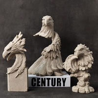 Aigle américain volant Statue résine à la main chasse faucon Sculpture nouveauté Art artisanat présent ornement pour décor de bureau à domicile