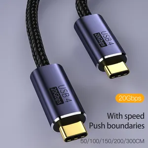 Cáp USB4.0 GEN3 100W Sạc Nhanh USB C Sang USB C Truyền Dữ Liệu Âm Thanh Và Video 20Gbps TYPE-C Uốn Cong 3 90 Độ Thunderbolt