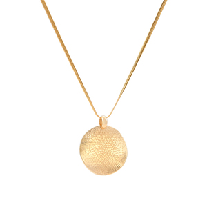 Collana di gioielli di moda con pendente di forma rotonda per donna e uomo design <span class=keywords><strong>gioiello</strong></span> <span class=keywords><strong>artigianale</strong></span> in acciaio inossidabile - Product Image 2