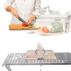 Bandeja de madera Mori Etsu con tapa transparente, tabla multifuncional para pícnic al aire libre, para frutas, aperitivos, queso - Product Image 1