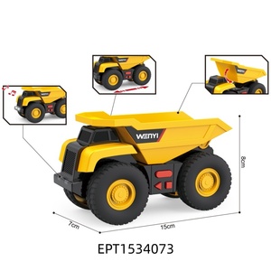 Инерционная машинка-грузовик из пластика 1:32, с функцией «толкай и езжай», светом и звуком, для мальчиков - Product Image 3