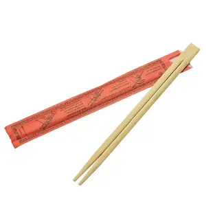 Coperchio di carta usa e getta avvolto bambù personalizza bacchette di copertura per Sushi
