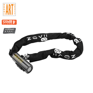 Diseño de alta seguridad 120db Cerradura de <span class=keywords><strong>cadena</strong></span> de alarma Acero al carbono 1200 Mm <span class=keywords><strong>Cadena</strong></span> larga Cerradura de <span class=keywords><strong>bicicleta</strong></span> Cerradura de <span class=keywords><strong>cadena</strong></span> a prueba de polvo <span class=keywords><strong>para</strong></span> <span class=keywords><strong>bicicleta</strong></span> - Product Image 1