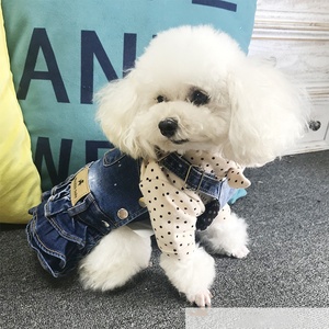 Fashion Sweet Puppy Cute Denim Jean Teddy Skirt Dresses Dog Dress Luxury <strong>Cat</strong> Boy Dress Pet Custom <strong>Clothes</strong> - Product Image 2