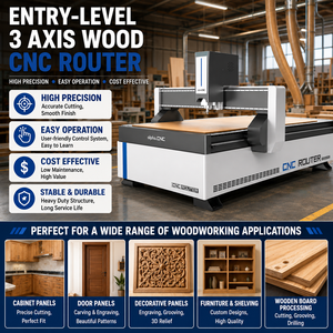 Máquina Router CNC Alpha 1325 de 3 Ejes con Husillo Único para Madera, MDF, Acrílico, Aluminio, Control Syntec, Motor Opcional, Producción de Muebles - Product Image 3