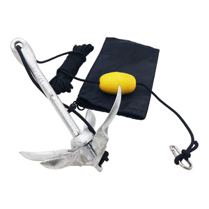 Ancres de bateau pliantes à grande griffe, galvanisées, pour bateaux d'assaut, en acier au carbone, ensembles d'ancres pour bateaux pneumatiques Lotus - Ancres de navire - Product Image 1