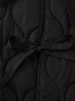 Manteau d'hiver chic et rétro pour femme, nouvelle collection 2026, col rond, orné d'un nœud, style décontracté et élégant, à manches longues.