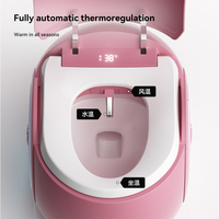 Toilette intelligente à capteur vert, WC électrique intelligent avec chasse d'eau automatique et télécommande
