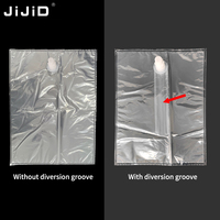 JIJID Sac aseptique transparent Bag-in-Box pour sirop 5L 10L 20L, avec connecteur liquide à canal de débit pour systèmes de post-mixage Coca-Cola