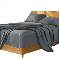 Draps de lit 100% fibre de bambou, 4 pièces, poches extra profondes, ultra doux, effet soyeux, confortables, respirants, luxe hôtelier