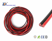 Câble de haut-parleur audio rouge noir isolation en PVC double câble ruban plat 12/14/16AWG 2*1.5mm/2.5mm fil de cuivre/CCA toronné pour Dubaï