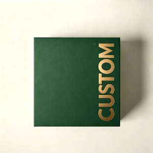 Custom Dark Green Magnetic Flip Paper <b>Gift</b> <b>Box</b> Gold Foil Logo <b>Empty</b> Rigid Cardboard Packaging <b>Box</b> <b>for</b> Cosmetic Jewelry Perfume - Product Image 3