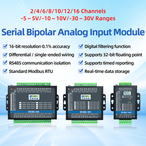 Módulo de Adquisición de Voltaje Analógico RS485 Aislado ZQWL-DAM-xxx3E, Precisión del 0.1%, Entrada <span class=keywords><strong>Bipolar</strong></span> de ±5V/±10V/±30V, Grado Industrial - Product Image 2