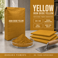 Pigment Jaune Oxyde de Fer de Qualité Industrielle, Haute Pureté, Colorant Inorganique en Poudre pour Peinture, Revêtement et Béton – Approvisionnement Direct Usine