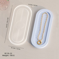 Moules ovales en résine pour plateaux, moules en silicone pour sous-verres en résine époxy, béton, Jesmonite, terrazzo, moules en silicone pour plateaux DIY