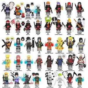 100 Stile 4,5 Zoll große Mini-Bauklötze Hokage Kakashi Hinata Deidara Itachi Sasuke Minato Modell-Spielzeug Figurine aus PVC Animationsfigur