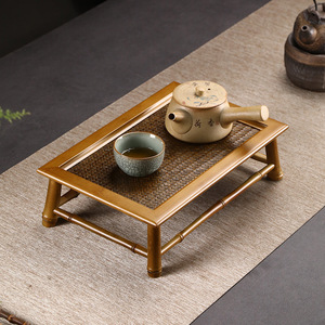 Boîte de rangement en bambou ajouré avec couvercle, ensemble de thé, organisateur de bureau, style zen chinois - Product Image 3