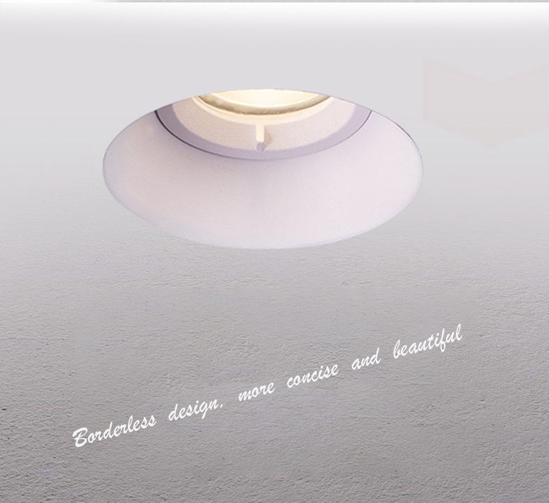 Custom GU10 Fire Rated Anti Glare Trimless Downlight Fixtures For Hotel Showroom