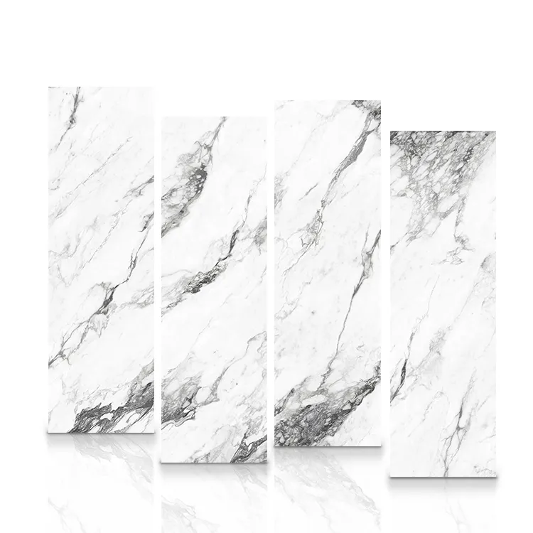 Factory Direct 800x2600mm White And Grey Natural Marble Board Tile Interior Wall Decoration Big Marble Slab Tile