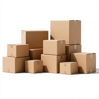 Cartons pliants carrés en carton ondulé extra-résistants, grandes boîtes d'emballage pour déménagement et stockage