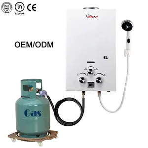 6L đến 8L 10L 12L 14L 16L 20L 24L nồi hơi tự nhiên ngay lập tức gaz Propane tankless LPG Geyser Máy nước nóng khí