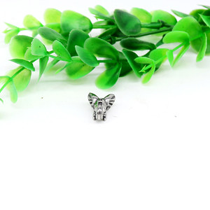 yunnique <b>Elephant</b> Head Charm Tibetan Silver Animal Shape Pendant <b>Gift</b> Jewelry Accessory - Product Image 3
