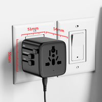 Tragbarer Globaler Reise-Stromadapter Alles-in-Einem Weltweiter Steckeradapter Mit 1A1C PD Schnellladung für Geschäftsreisen