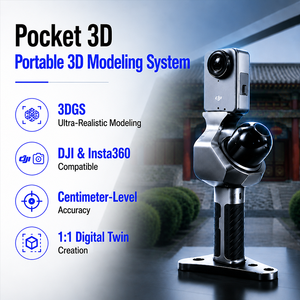 Sistema di Modellazione 3D Portatile Foxtech Pocket 3D Point Cloud BIM Real-Scene, Scanner LiDAR Palmare 3DGS con Rete a Spruzzo Gaussiana - Product Image 1