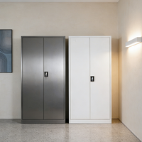Armoire de classement en acier sans porte avec 4 étagères réglables, structure KD, design minimaliste, rangement durable pour chambre, bureau à domicile