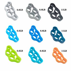 Cuerda de goma desarrollador de pecho EQUIPO DE Fitness 2 piezas bandas de resistencia <span class=keywords><strong>para</strong></span> dedos encías de goma entrenamiento estiramiento ejercicio banda elástica - Product Image 6