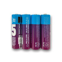 SMARTOOOLS Baterai AA/AAA Isi Ulang yang Dapat Digunakan Kembali 1.5V Pengisian Daya Port USB Tipe-C 1300mAh 4 Pack 2 Pack Set Garansi 2 Tahun