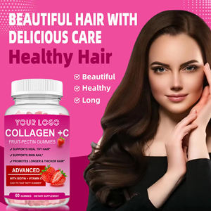 Venta al por mayor suplemento dietético vitamina C colágeno gomitas suplemento de colágeno piel uñas más fuertes biotina gomoso - Product Image 3