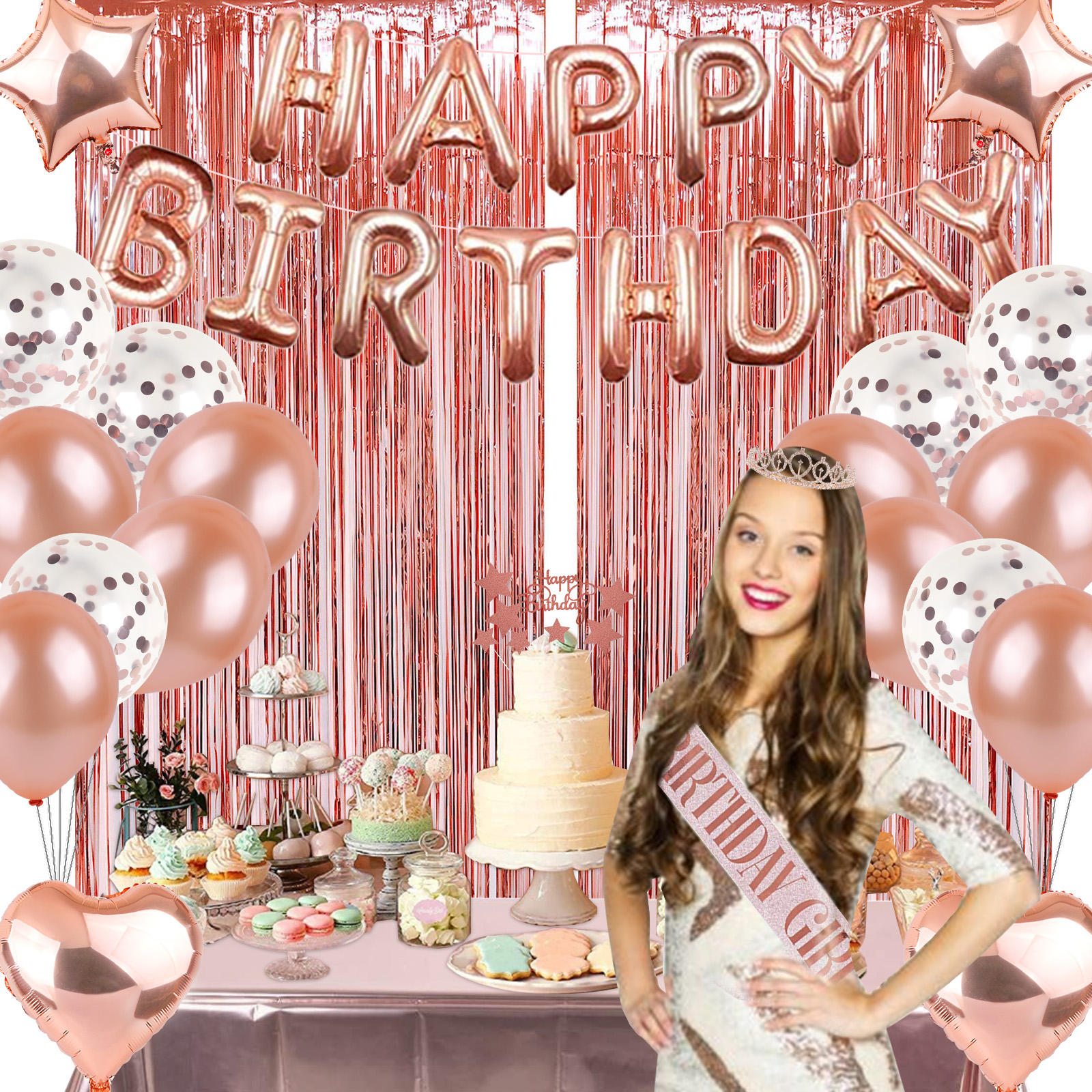 Appy Celebración De Cumpleaños Elegante Tarjeta De Globo Dorado Estandarte Tarjeta Cumpleano Globos 213358755